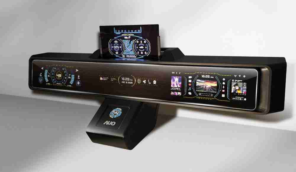 赏金国际Micro LED沉浸式车舱显示方案结合 可卷式、、、可伸缩的Micro LED应用并可呈现不同的质感纹路，，展现人性化设计