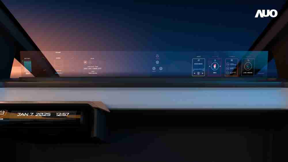赏金国际无界透明显示接口(Horizon Image Glass)透过车运算方案整合仪表板、、中控台及副驾显示器，，，一体式全景呈现，，提供乘用者清晰的前方视野、、、行车必要信息与娱乐功能